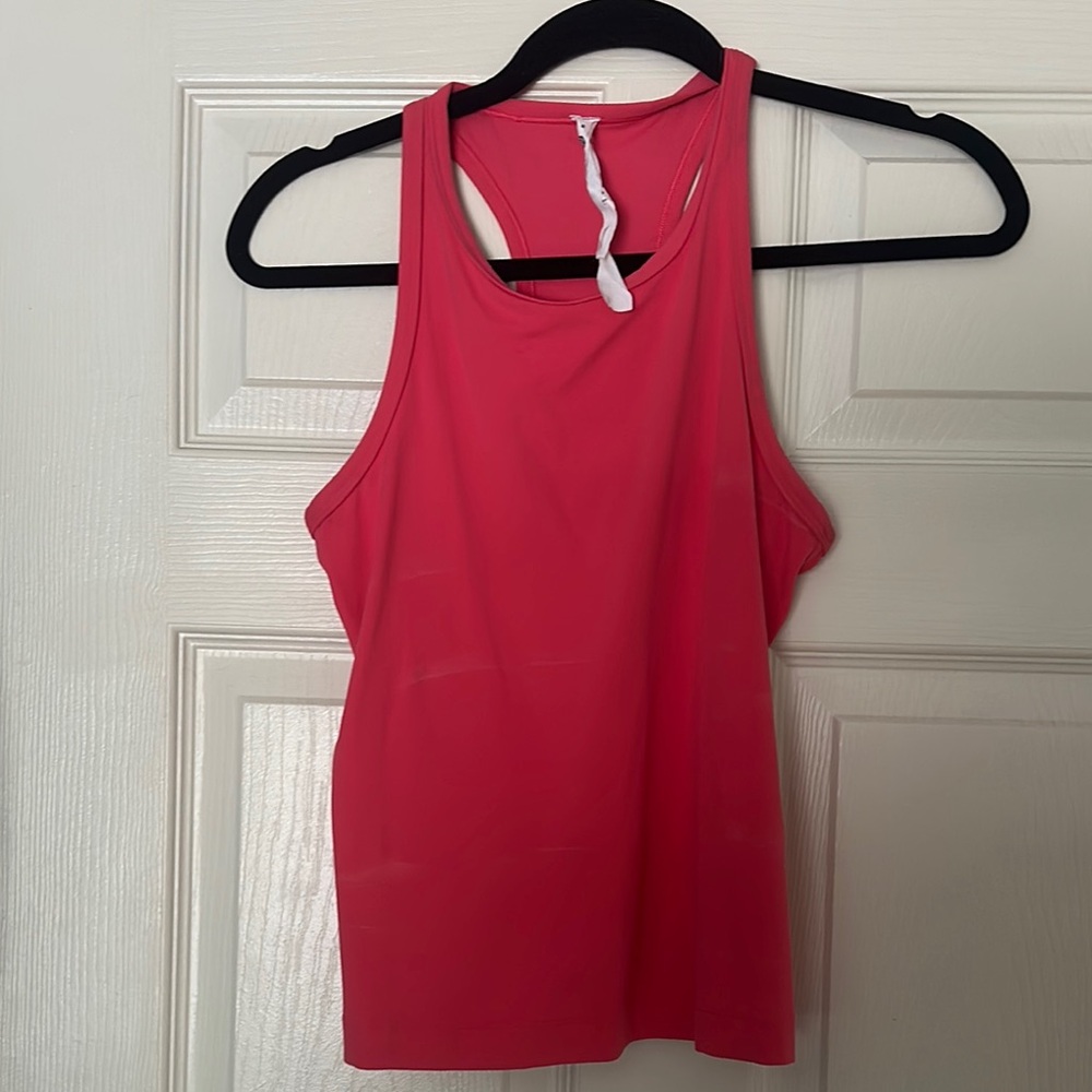 Lululemon Athletica Pink Fitted Crop Tank Top